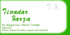 tivadar harza business card